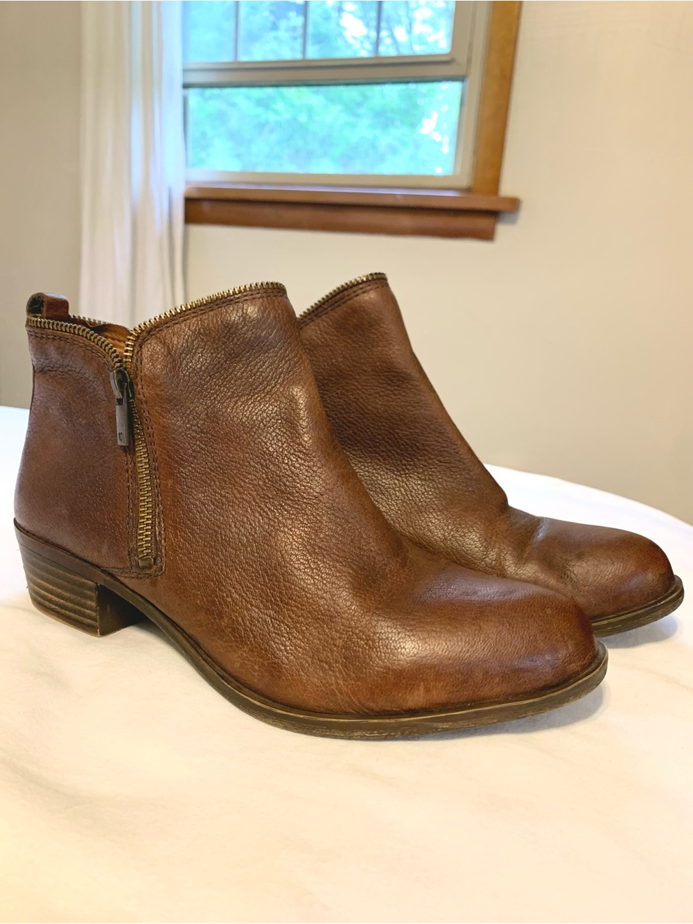 Lucky Brand Women’s Leather Basel Ankle Boots. Size 11